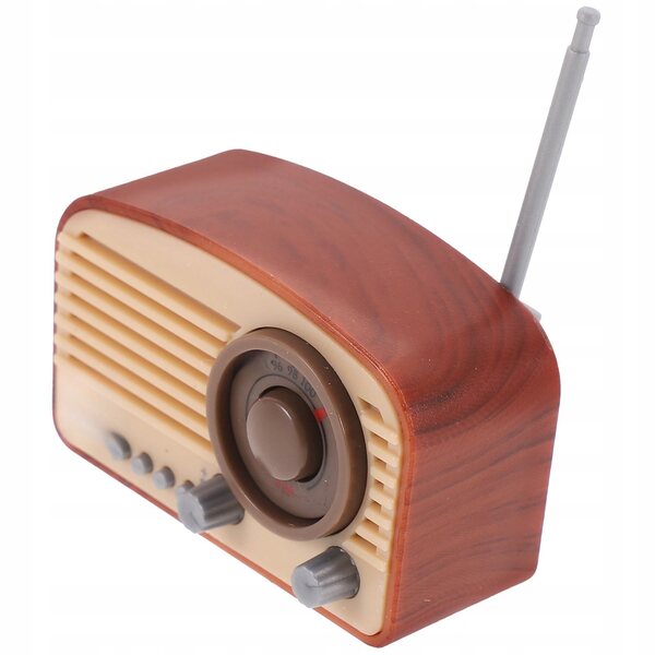Mini Radio Vintage in Plastica per Decorazioni Miniature Casa 4,4x2,2x2 cm