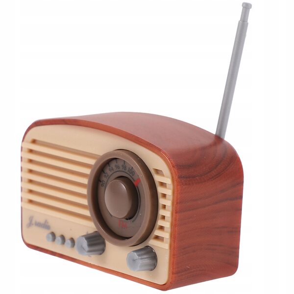 Mini Radio Vintage in Plastica per Decorazioni Miniature Casa 4,4x2,2x2 cm