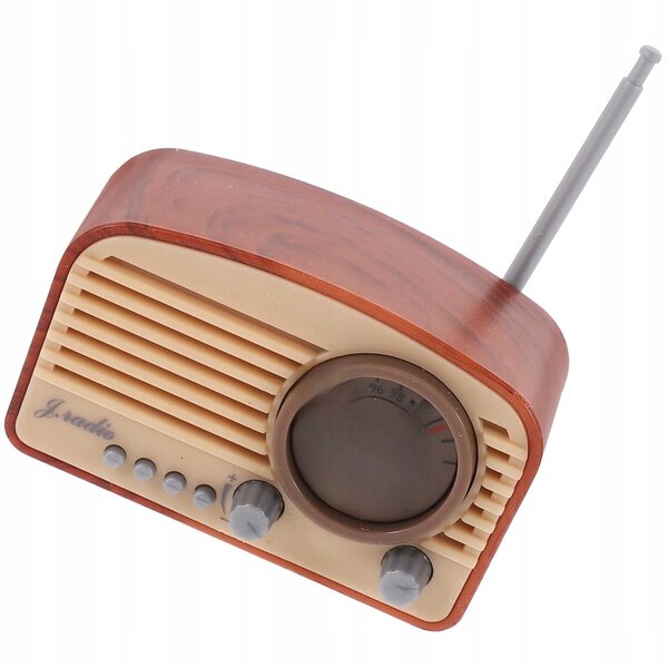 Mini Radio Vintage in Plastica per Decorazioni Miniature Casa 4,4x2,2x2 cm