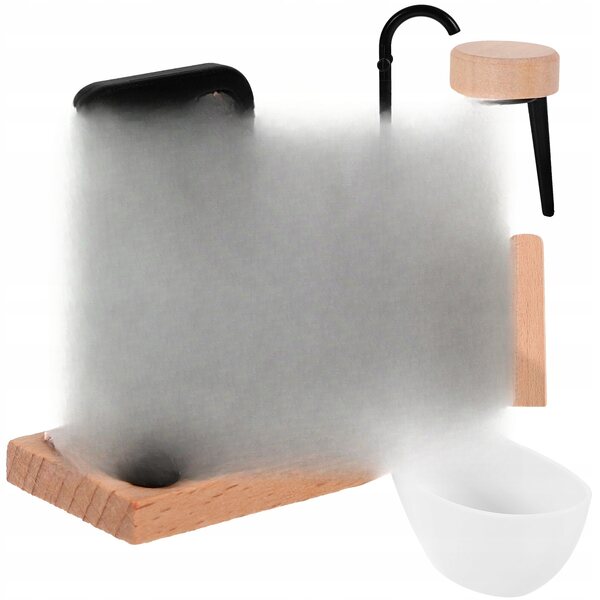 5-teiliges Miniatur-Badezimmermöbel-Set für Puppenhäuser aus farbigem Holz