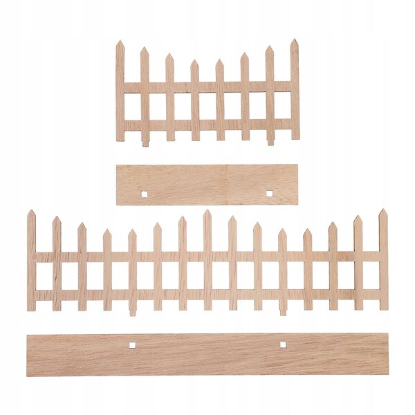 Mini recinto ornamentale in legno di pino beige per decorazioni da giardino
