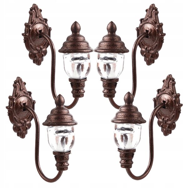 Mini Lampade LED Vintage per Casa delle Bambole, Lampioni Decorativi Luminosi