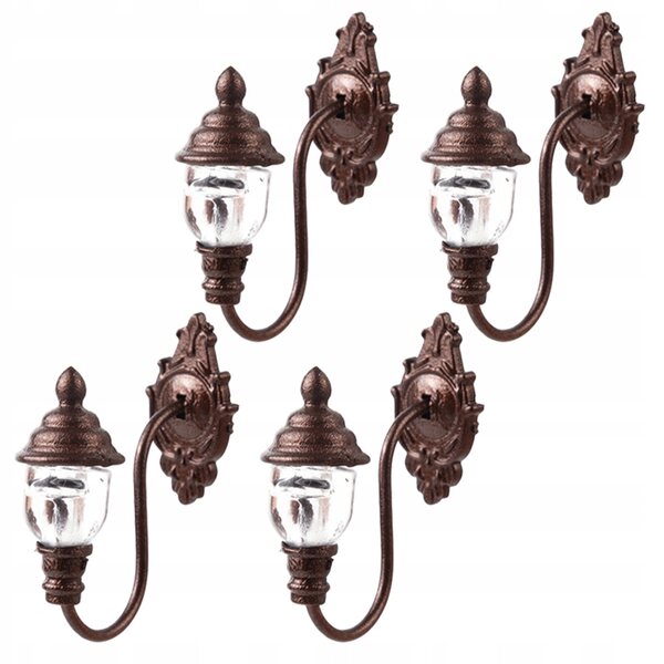 Mini Lampade LED Vintage per Casa delle Bambole, Lampioni Decorativi Luminosi