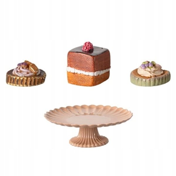Maileg set mini dolci su alzata in confezione regalo - giochi per bambini 3+