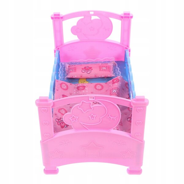 Letto giocattolo per bambole in plastica modello miniatura per bambine