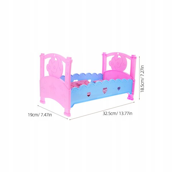 Letto giocattolo per bambole in plastica modello miniatura per bambine