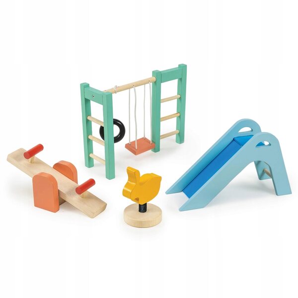Mentari set di mobili in legno per parco giochi in miniatura per bambole