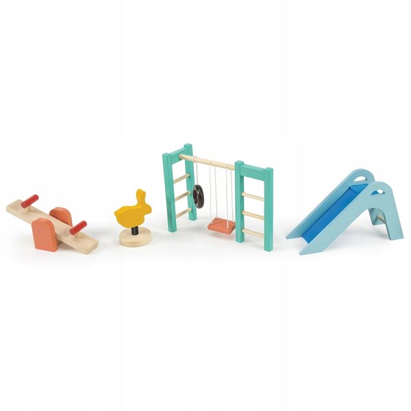 Mentari set di mobili in legno per parco giochi in miniatura per bambole