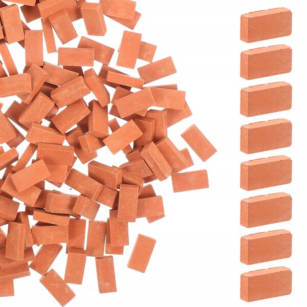 Mini Mattoncini Decorativi per Edifici in Miniatura, 200 pezzi