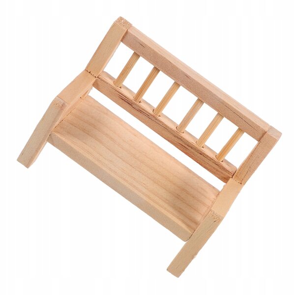 Mini panchina in legno per decorazioni miniature del giardino e casa
