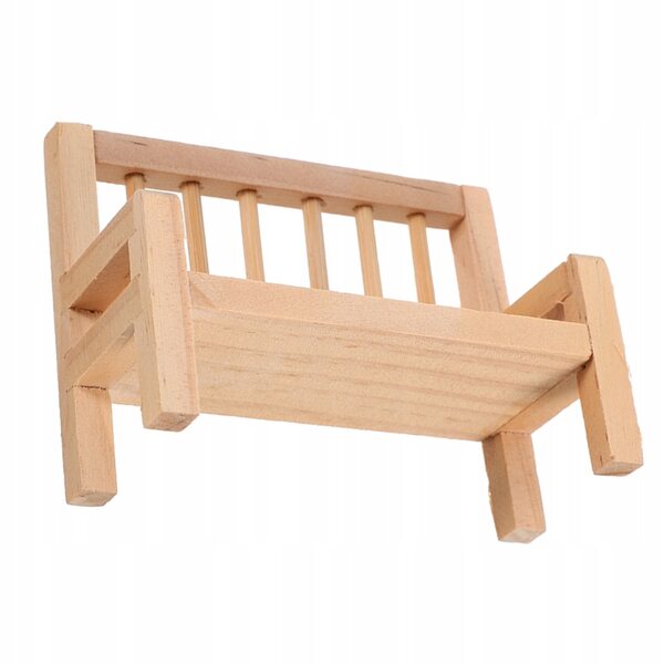 Mini panchina in legno per decorazioni miniature del giardino e casa