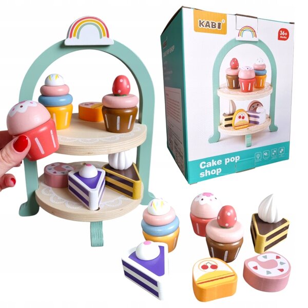 Holzküchenset für Kinder Set Cukiernika Lernspiel 3+