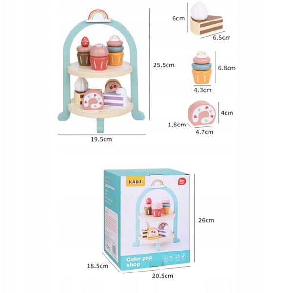 Holzküchenset für Kinder Set Cukiernika Lernspiel 3+