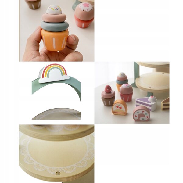Holzküchenset für Kinder Set Cukiernika Lernspiel 3+