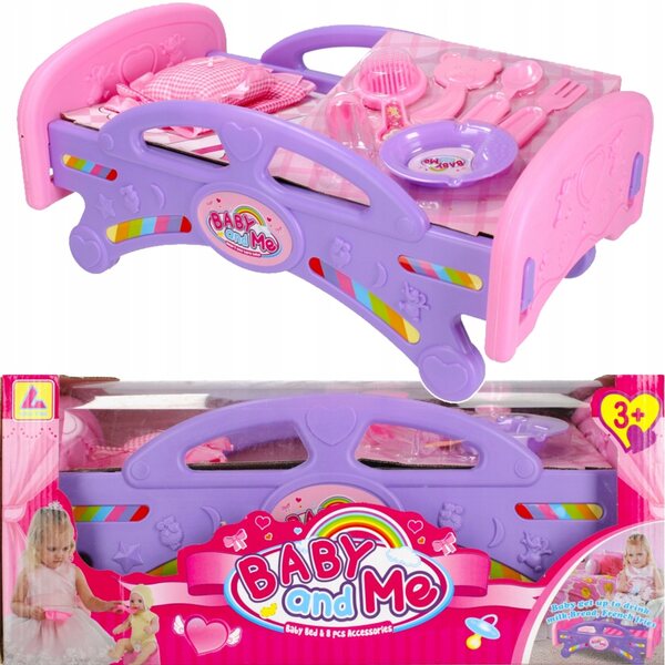 Mega kreatives Puppenbett mit Zubehör, Lernspiel für Kinder ab 3 Jahren