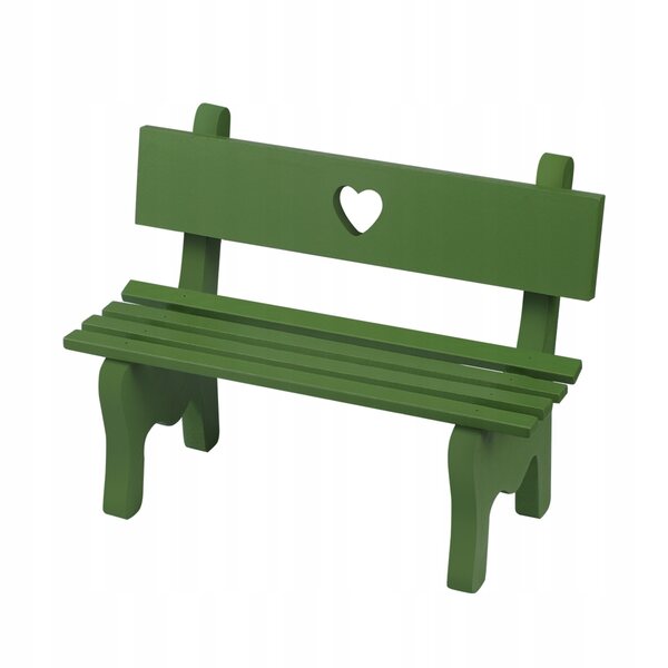 Mini panca decorativa in legno verde per ambienti e miniature 13x6,5x12,5 cm