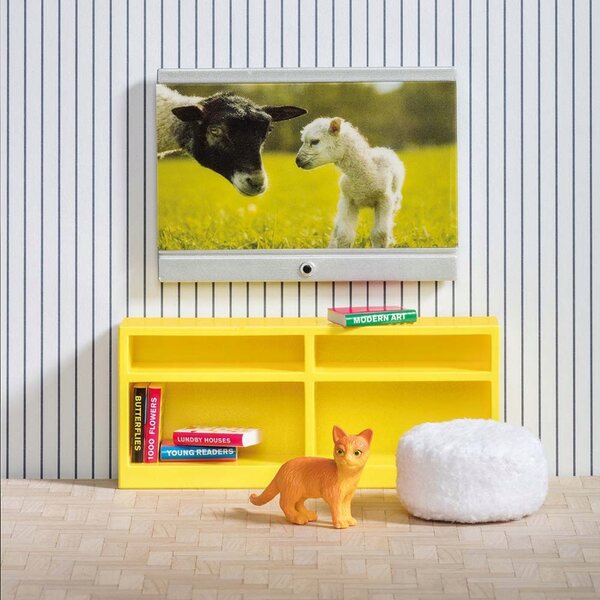 Set Mobili TV per Casa delle Bambole Lundby con Televisore e Accessori