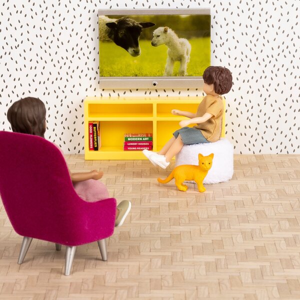 Set Mobili TV per Casa delle Bambole Lundby con Televisore e Accessori