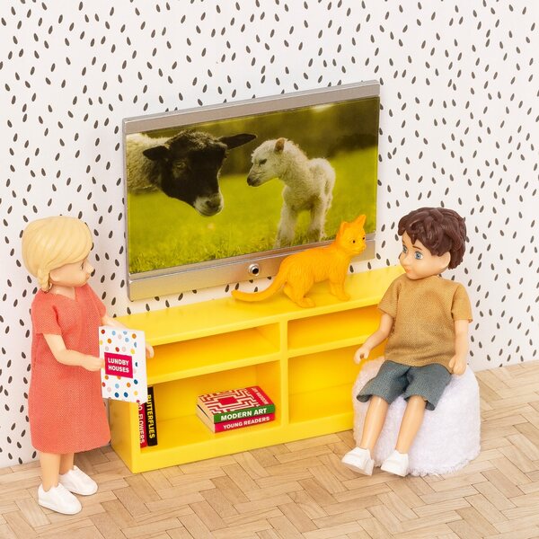 Set Mobili TV per Casa delle Bambole Lundby con Televisore e Accessori