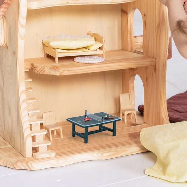 Mini-dekorative Tischtennisplatte aus Kunstharz für Zuhause und Miniaturen