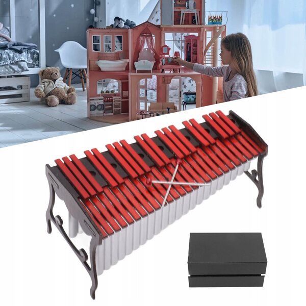 Mini Marimba in Legno per Casa delle Bambole - Strumento Musicale Realistico