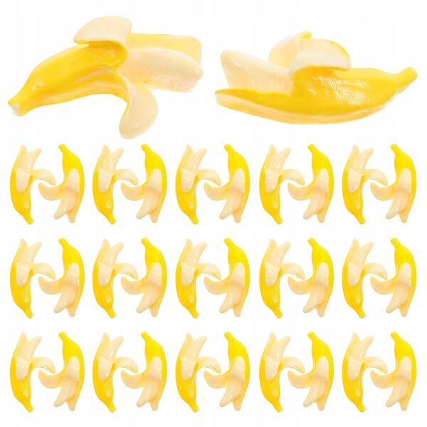 100 realistische Mini-Harzbananen für Dekorationen und Modellierung