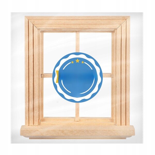 Miniatura finestra in legno per case delle bambole, decorazione resistente e naturale