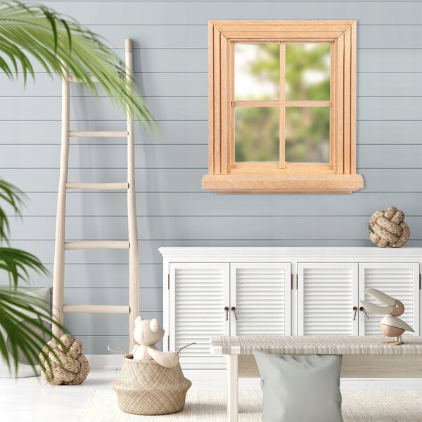 Miniatura finestra in legno per case delle bambole, decorazione resistente e naturale