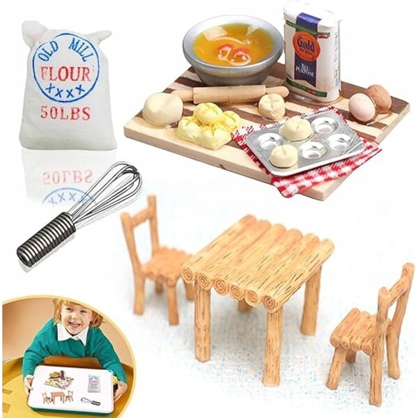 Miniaturen Keukenaccessoires voor poppenhuizen op schaal 1:12 - Stoelen voor kinderen vanaf 5 jaar