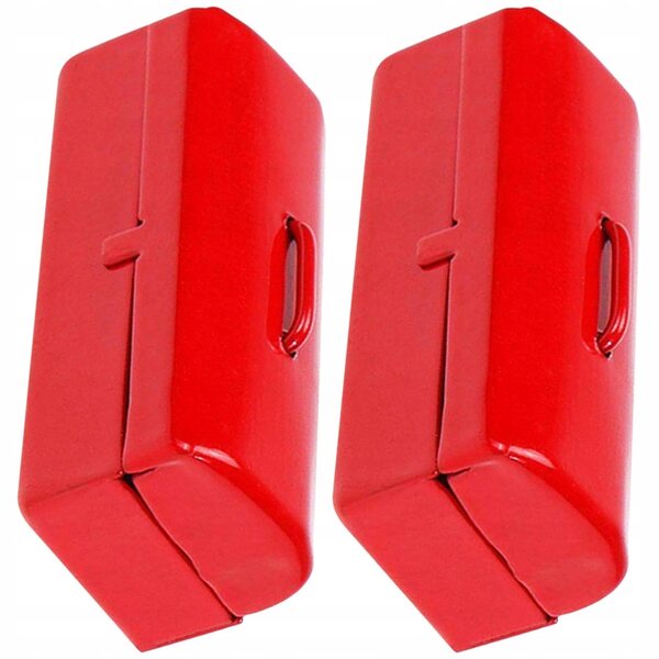 Mini valigetta metallica rossa per decorazione e scenario mini casa 2 pezzi