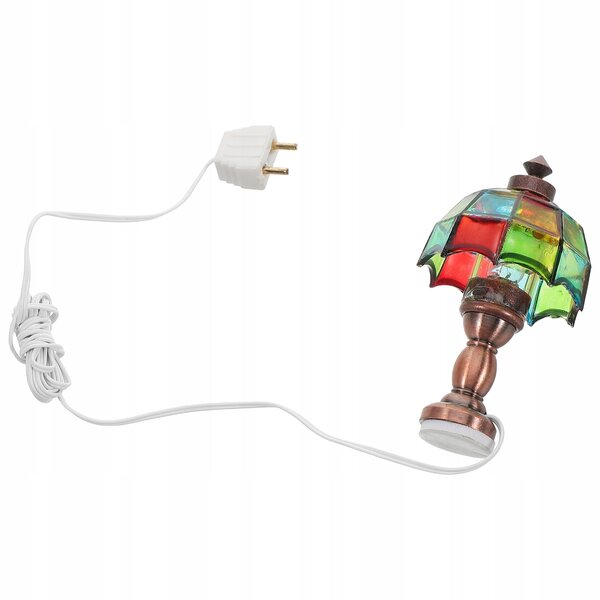 Lampada da Scrivania Miniatura 1:12 per Casa delle Bambole, Stile Vintage e LED