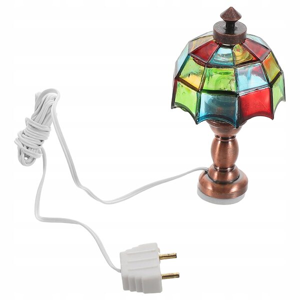 Lampada da Scrivania Miniatura 1:12 per Casa delle Bambole, Stile Vintage e LED