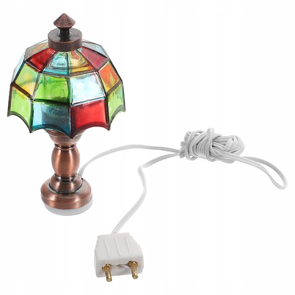 Lampada da Scrivania Miniatura 1:12 per Casa delle Bambole, Stile Vintage e LED