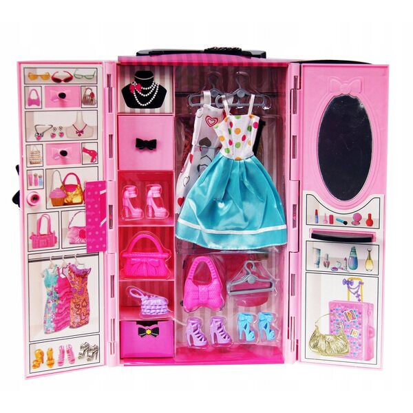 Set completo Doll Alice con guardaroba, valigia e abiti per bambine dai 3 anni