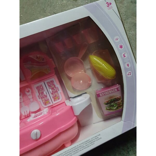 Mini cucina giocattolo per bambole con accessori e verdure in plastica