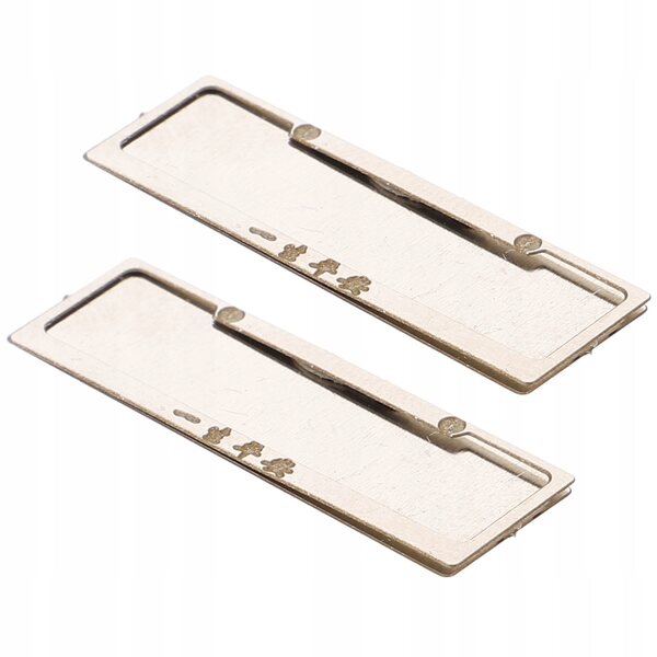 Set 2 Cornici Miniature in Acciaio Inossidabile per Targhe Auto da Collezione