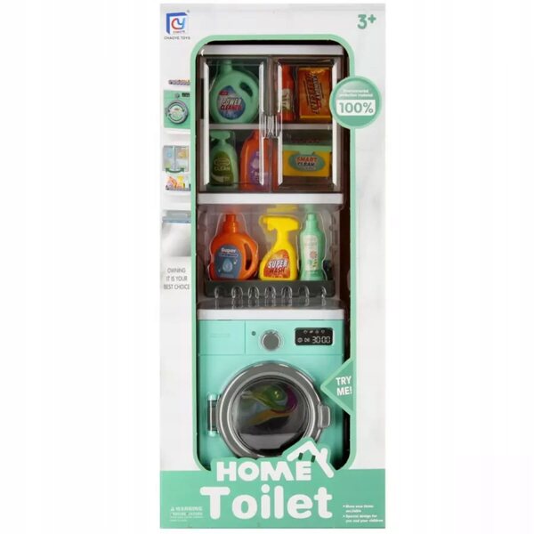 Badezimmermöbel-Set für Puppen mit Waschmaschine und Mega Creative 3+ Zubehör
