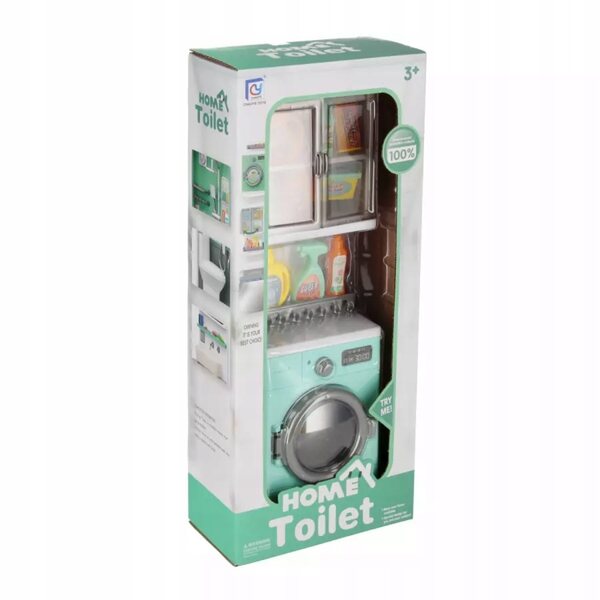Badezimmermöbel-Set für Puppen mit Waschmaschine und Mega Creative 3+ Zubehör