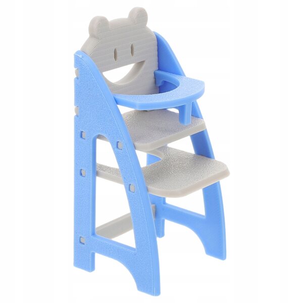 Blauer Mini-Stuhl für Puppen – realistischer Futterstuhl 8,5 cm