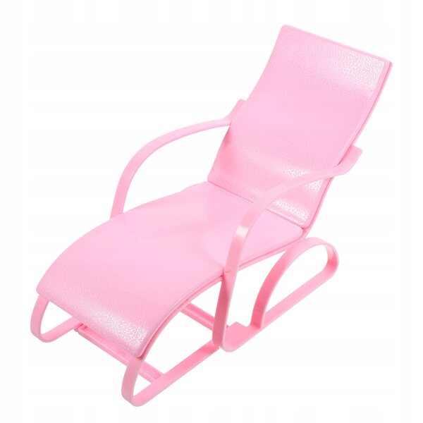 Mini-dekoratives Strandbett aus rosa Kunststoffpuppen, 17 x 11 x 8 cm