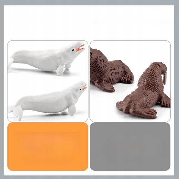 Set da 10 Miniature Animali Artici in PVC per Decorazioni e Lavoretti Creativi