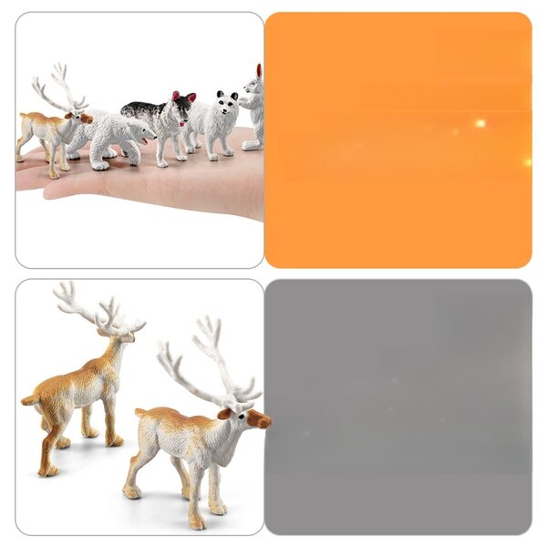 Set da 10 Miniature Animali Artici in PVC per Decorazioni e Lavoretti Creativi