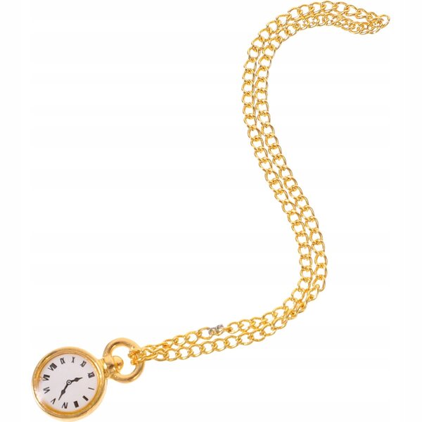 Mini orologio da tasca vintage in metallo per case delle bambole, colore oro