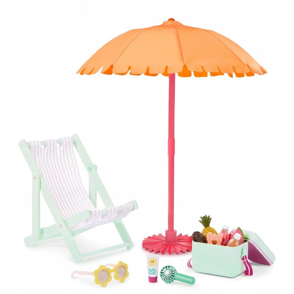 Strandspielzubehör-Set Our Generation Sunny & Cool Patio-Set 17-teilig