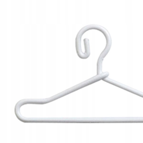 Lot de 10 cintres en métal pour vêtements de poupée blancs de 150 mm