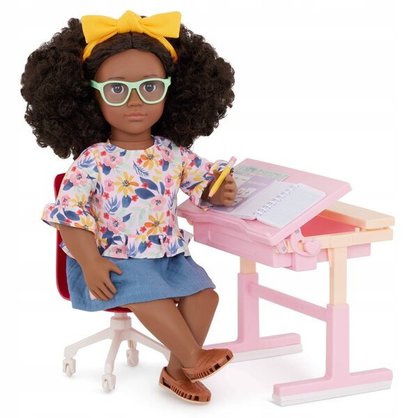Modernes Schulset „Our Generation“ mit Schreibtisch, Stuhl und Zubehör für 46-cm-Puppen