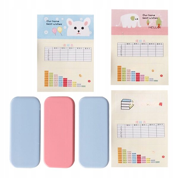 Set 3 Mini Astucci Colorati per Casa delle Bambole, Materiale Resistente