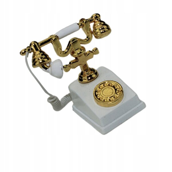 Mini Telefono Retro Decorazione in Metallo per Casa e Ufficio Vintage 2,1x1,6x2,9 cm