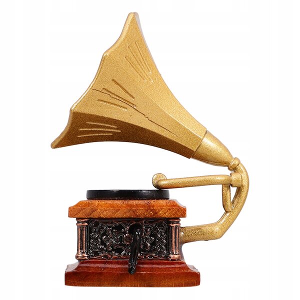 Mini Gramofono Vintage per Casa delle Bambole - Decorazione Miniatura Multicolore