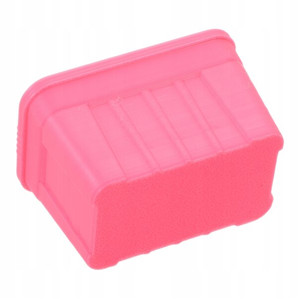 Mini scatola di plastica rosa per organizzare accessori di casa delle bambole